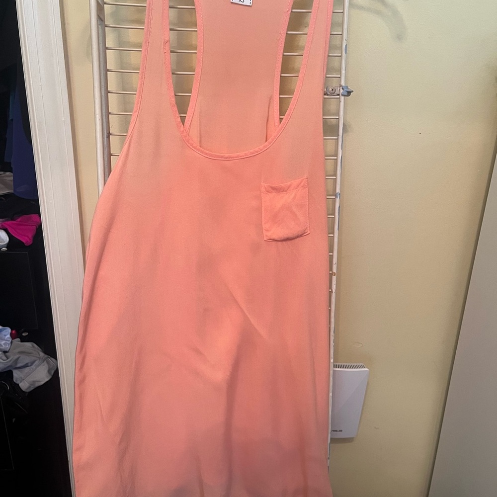 Kirra Peach/ Coral XS Tank Top with Pocket